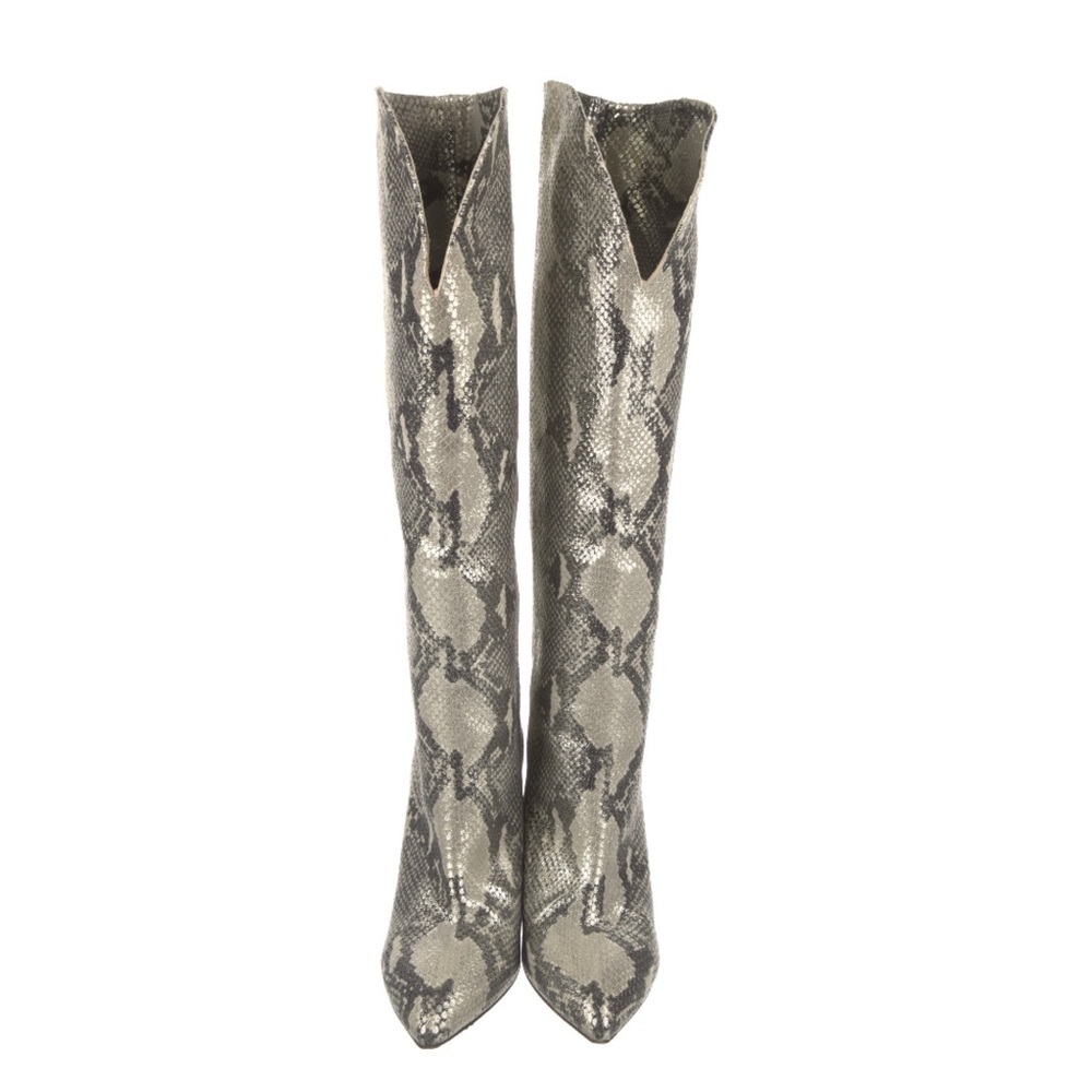 Paris Texas | Animal Print Boots | Metallic | Block Heel | Pointed Toe | size 40 - Picture 3 of 5